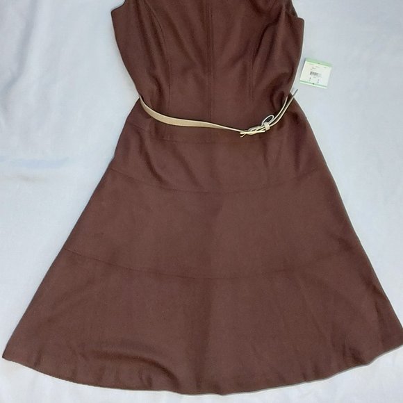 Anne Klein Signature Swing Dress fit & flare Chocolate size 8 *NEW WITH TAGS NWT - Picture 2 of 6
